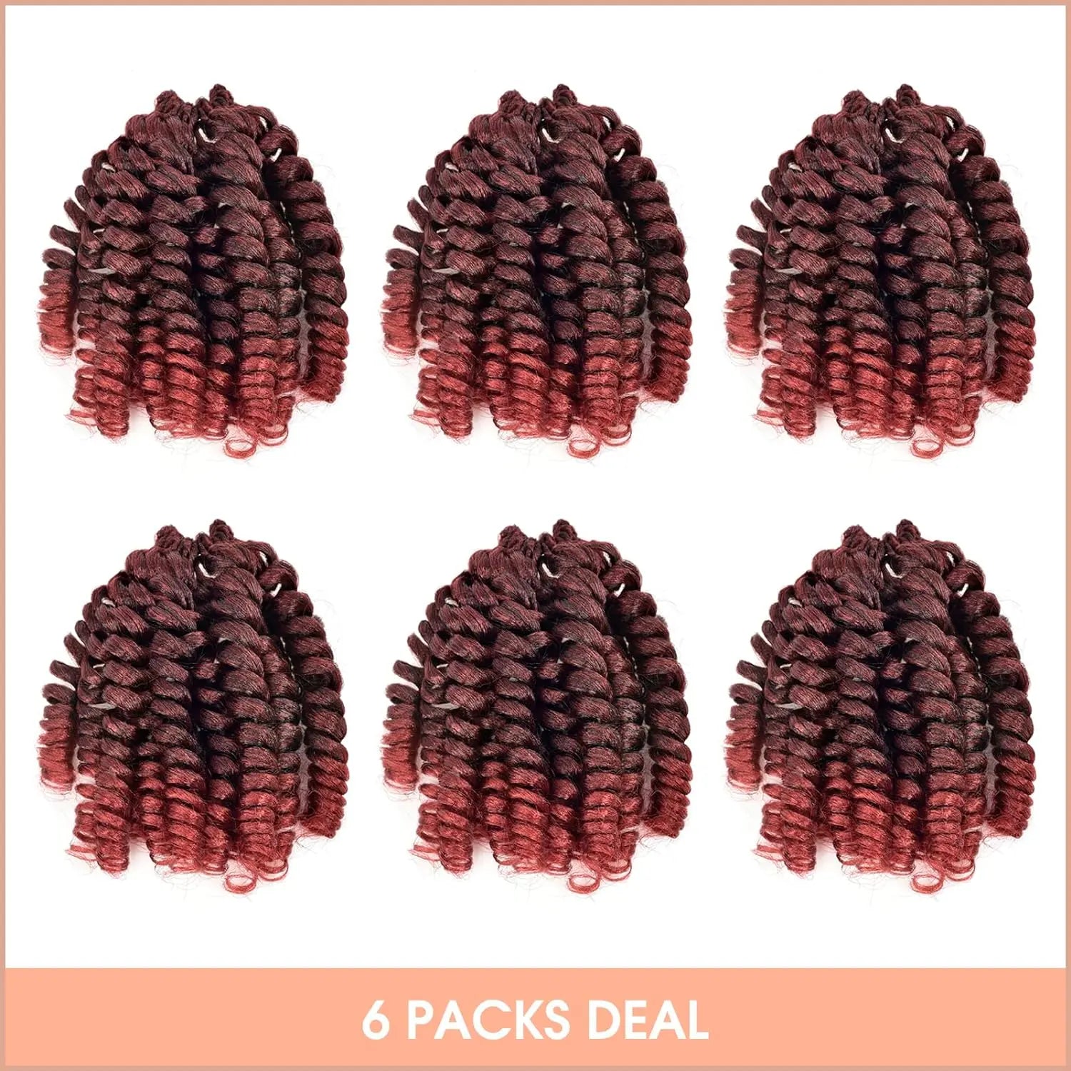 ( US ONLY) FAST SHIPPING WC | Toyotress® Wand Curl Crochet Hair - 6 Packs Jet Black Jamaican Bounce Crochet Hair, Short Bob Curly Crochet Braids Bouncy Curls Synthetic Braiding Hair Extensions Toyotress
